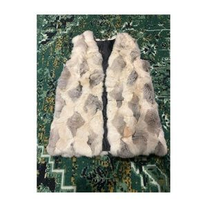 Genuine rabbit fur vest